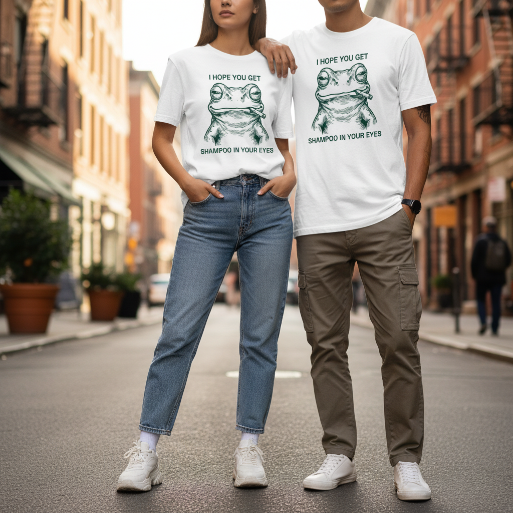 Sarkastisches Frosch T-Shirt – Gesellschaftskritisches Humor Design
