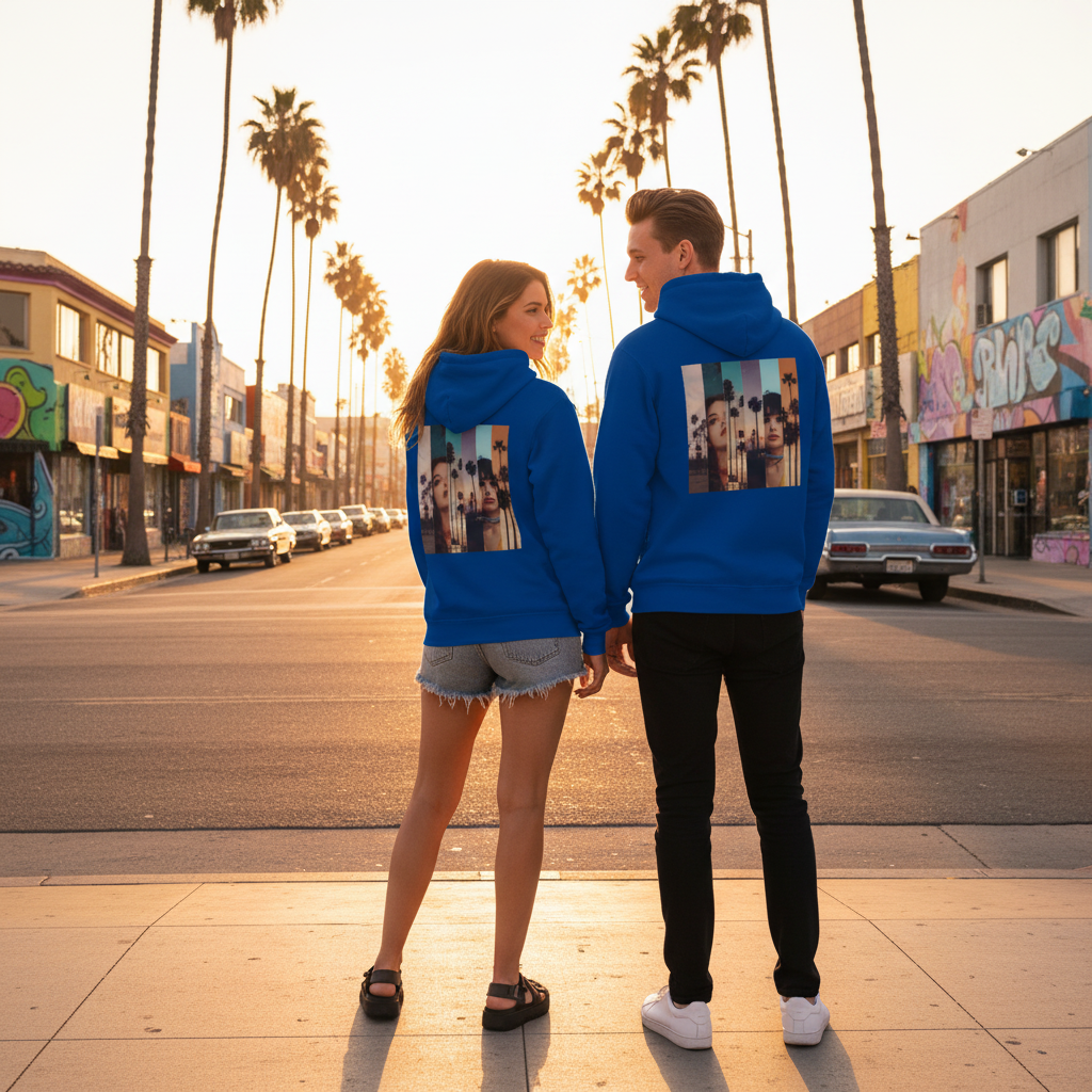 Premium LA Vibes Zip-Up Hoodie – Stylisher Hoodie mit Kapuze & Reißverschluss