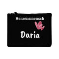 Kosmetiktasche "Herzensmensch", personalisierbar, Geschenkidee, beste Freundin, JGA