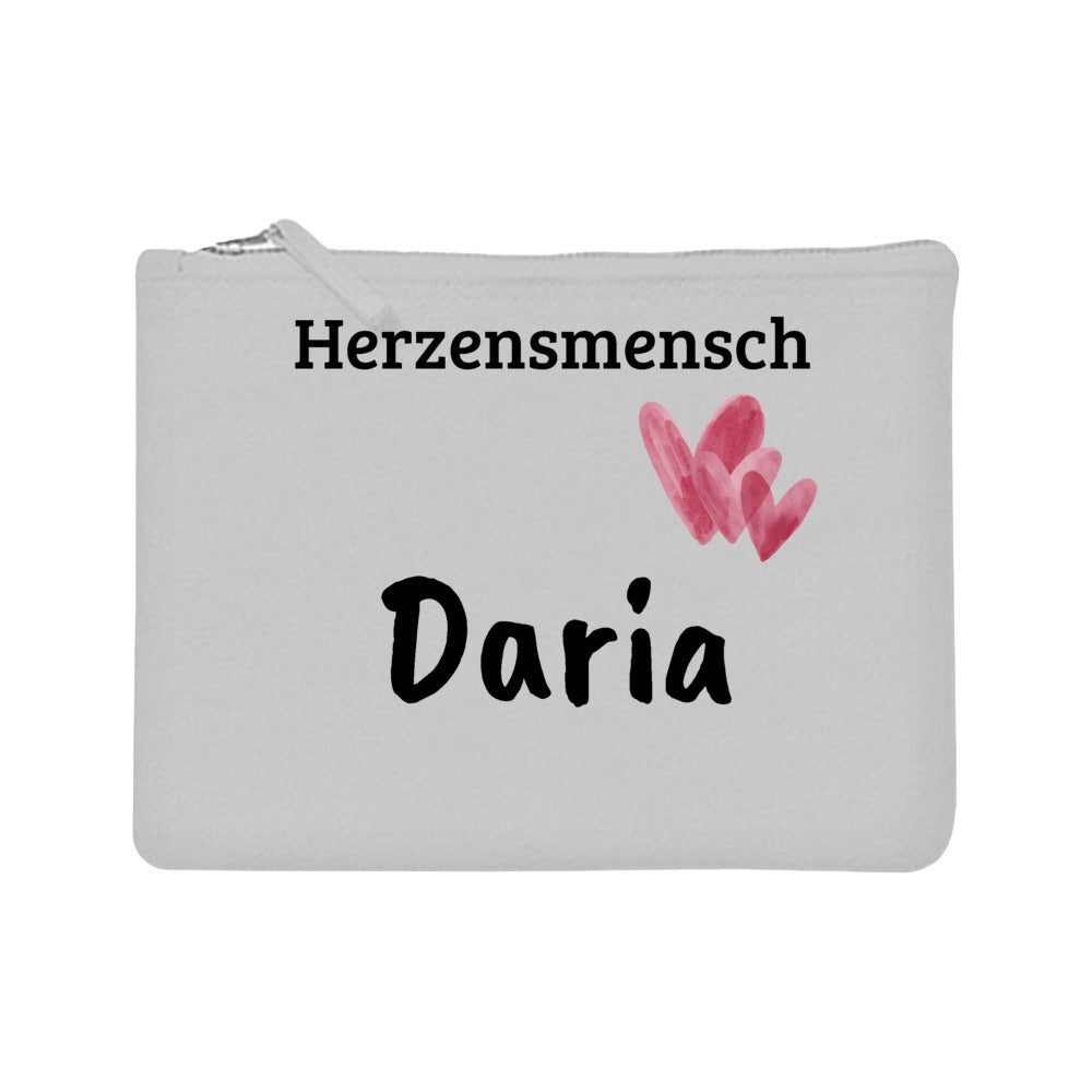 Kosmetiktasche "Herzensmensch", personalisierbar, Geschenkidee, beste Freundin, JGA