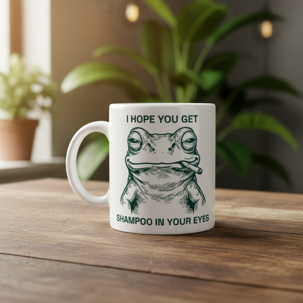 Lustige Frosch Tasse mit Spruch - Keramikbecher mit Froschmotiven - Kaffeetasse für Büro & Zuhause - Geschenkidee für Frosch Liebhaber