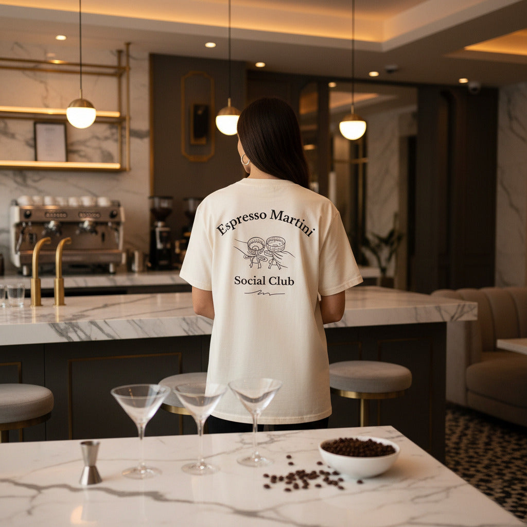 Oversized Shirt "Espresso Martini Social Club", unisex
