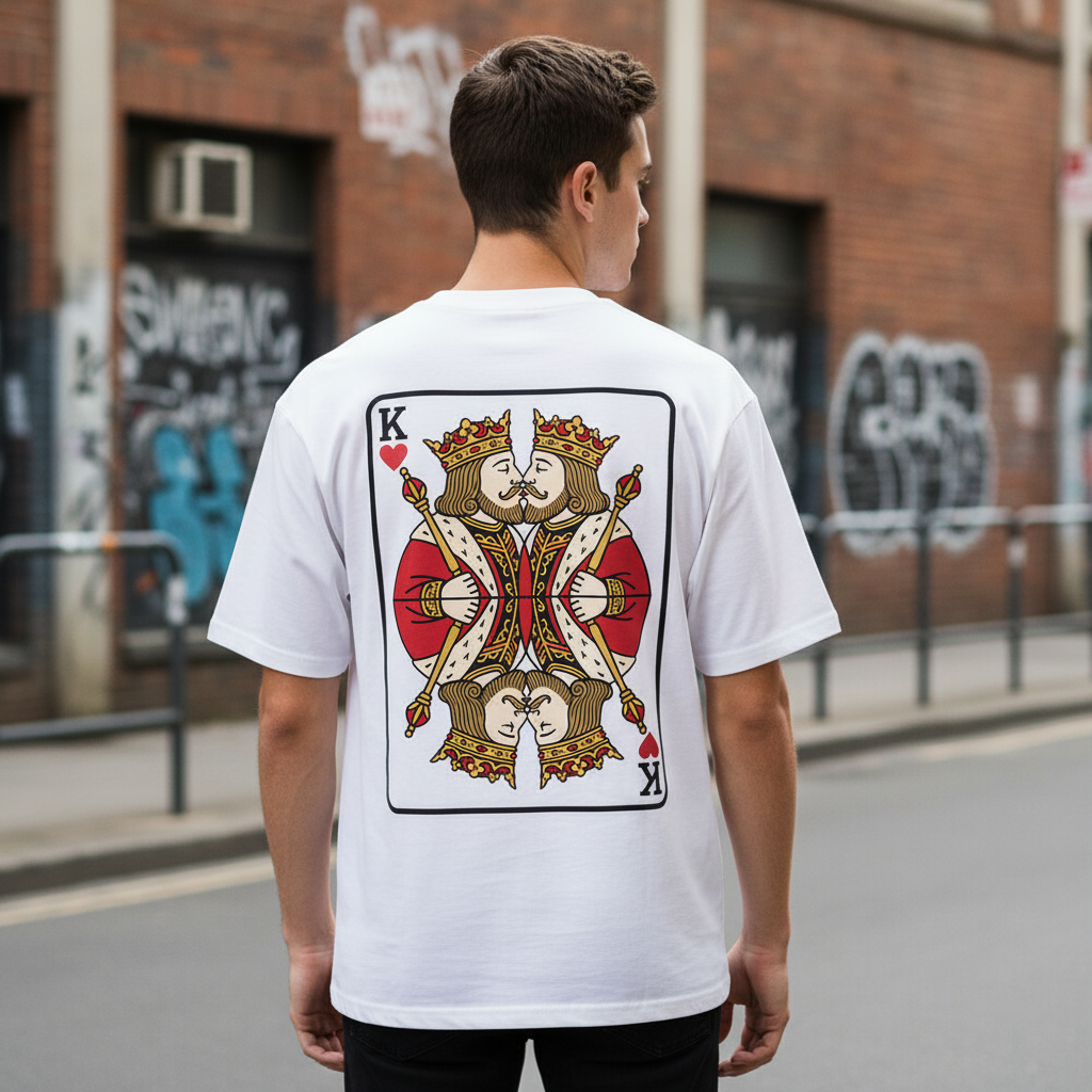 Oversized T-Shirt „King meets King“ | Baumwolle | Locker & Statement