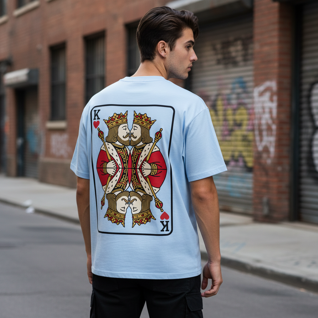 Oversized T-Shirt „King meets King“ | Baumwolle | Locker & Statement