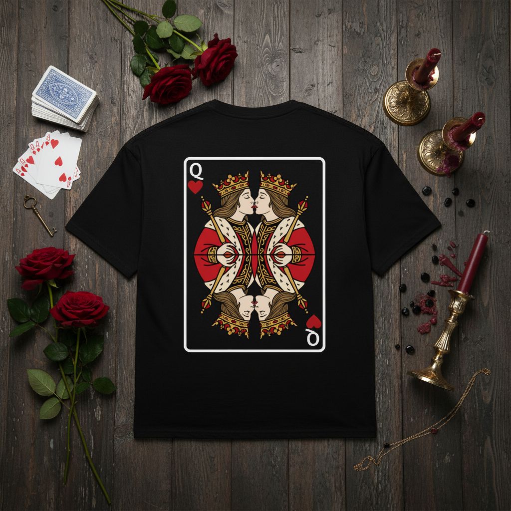 Oversized T-Shirt „Queen meets Queen“ | Baumwolle | Locker & Statement