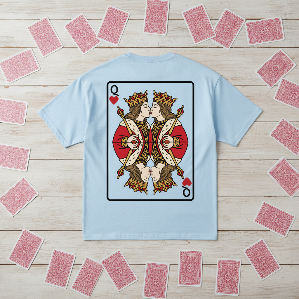 Oversized T-Shirt „Queen meets Queen“ | Baumwolle | Locker & Statement