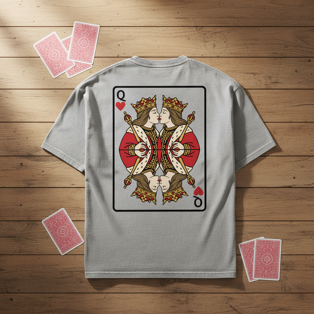 Oversized T-Shirt „Queen meets Queen“ | Baumwolle | Locker & Statement