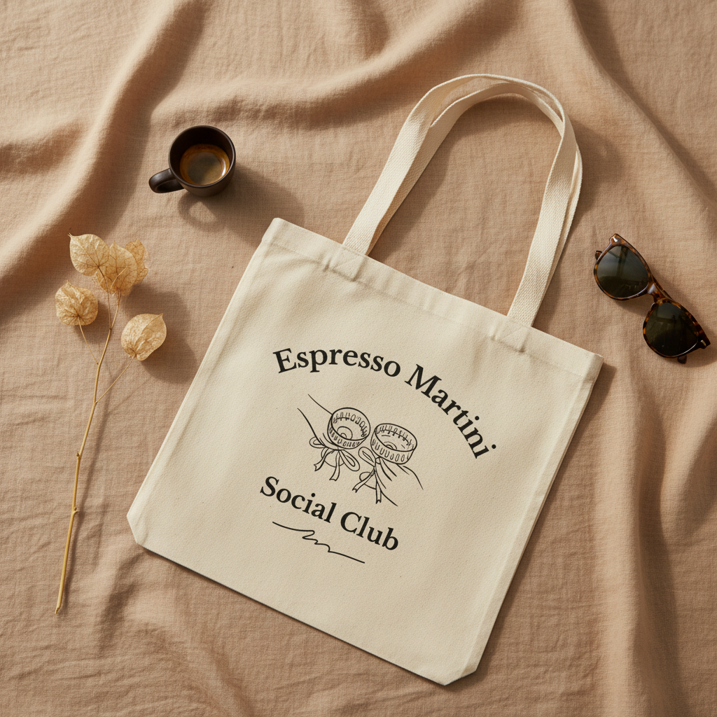 Jutebeutel „Espresso Martini Social Club“ | Recycelt | Stabil & stylisch