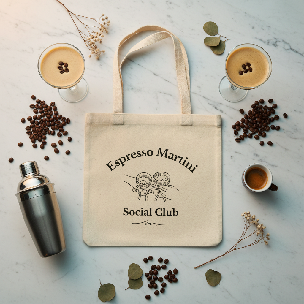 Jutebeutel „Espresso Martini Social Club“ | Recycelt | Stabil & stylisch
