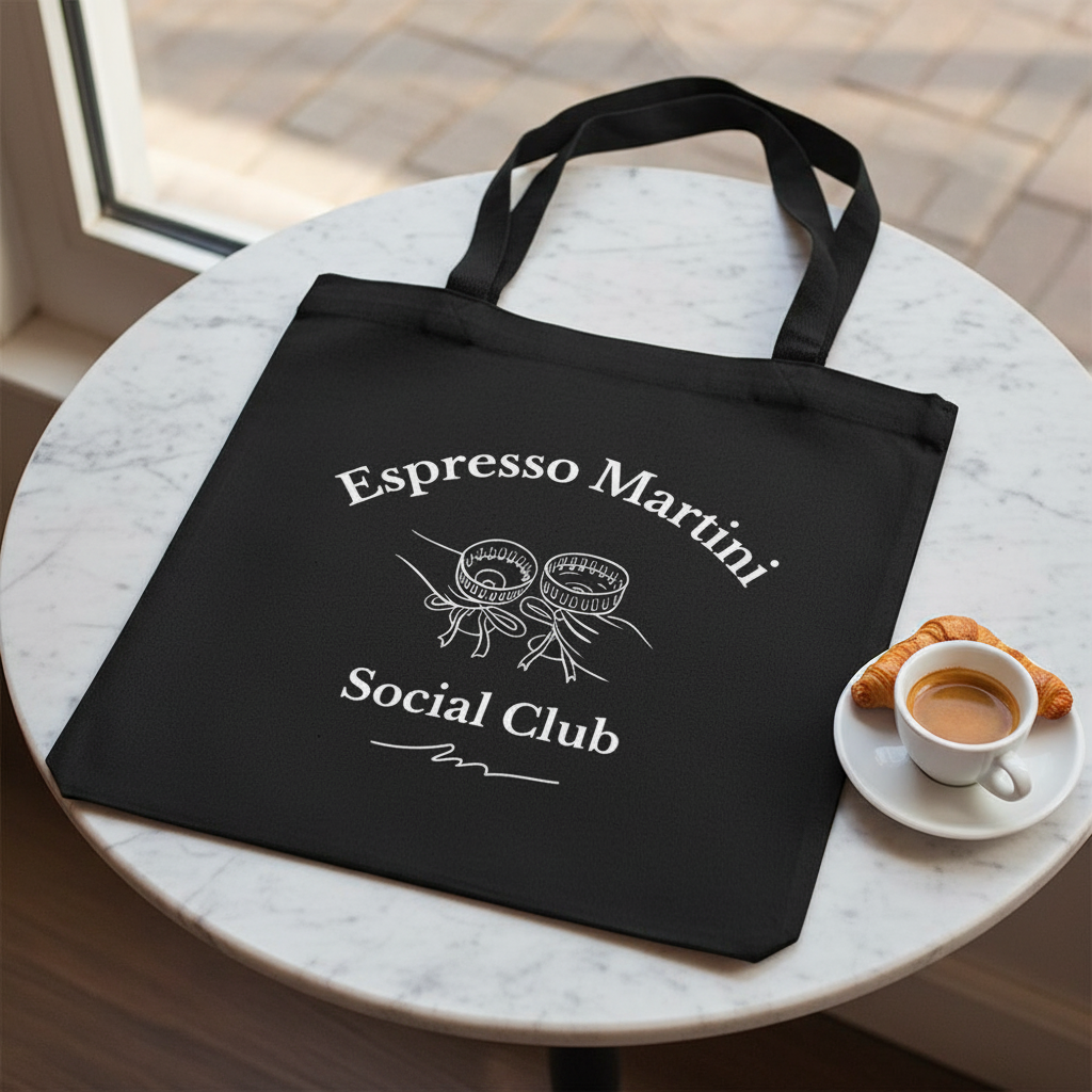 Jutebeutel „Espresso Martini Social Club“ | Recycelt | Stabil & stylisch