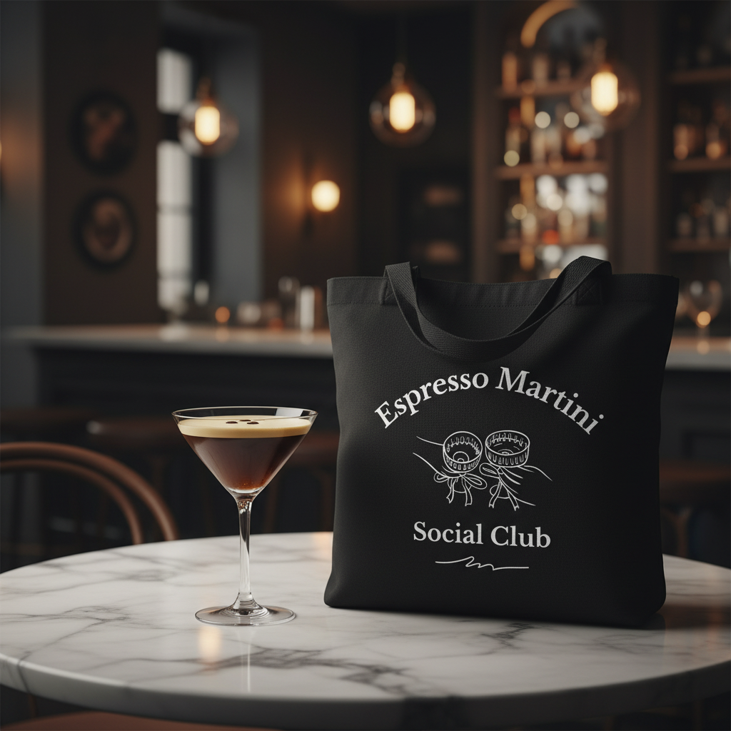 Jutebeutel „Espresso Martini Social Club“ | Recycelt | Stabil & stylisch