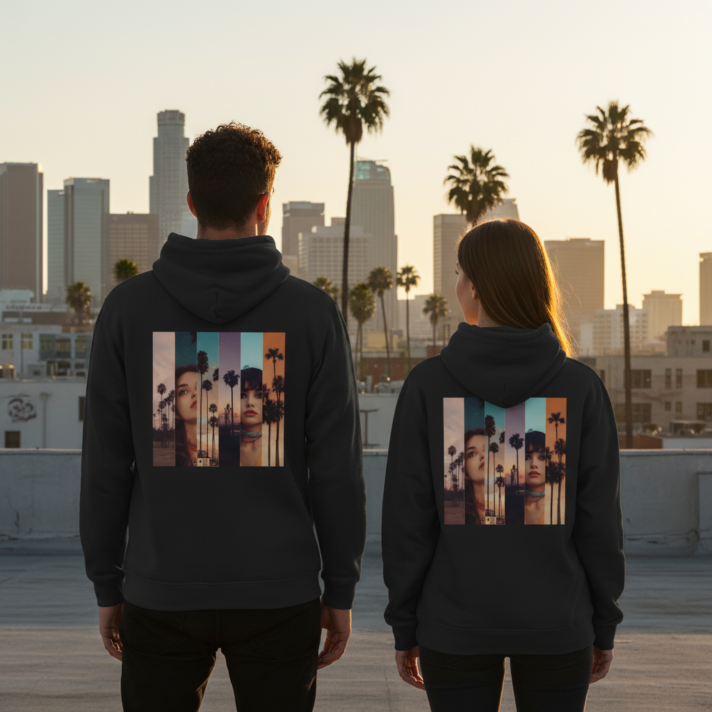 Premium LA Vibes Zip-Up Hoodie – Stylisher Hoodie mit Kapuze & Reißverschluss
