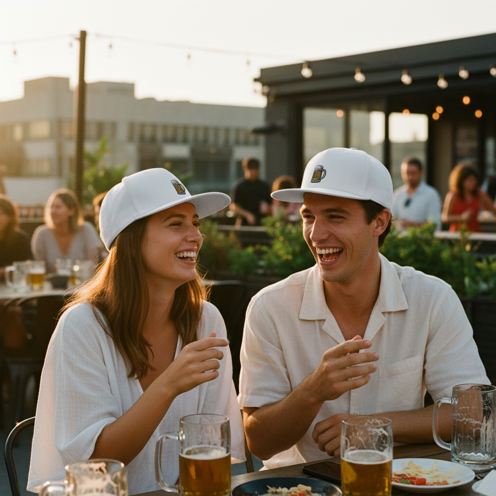 Cocktail Snapback Cap - Lustige Bestickte Cappy mit Drinks