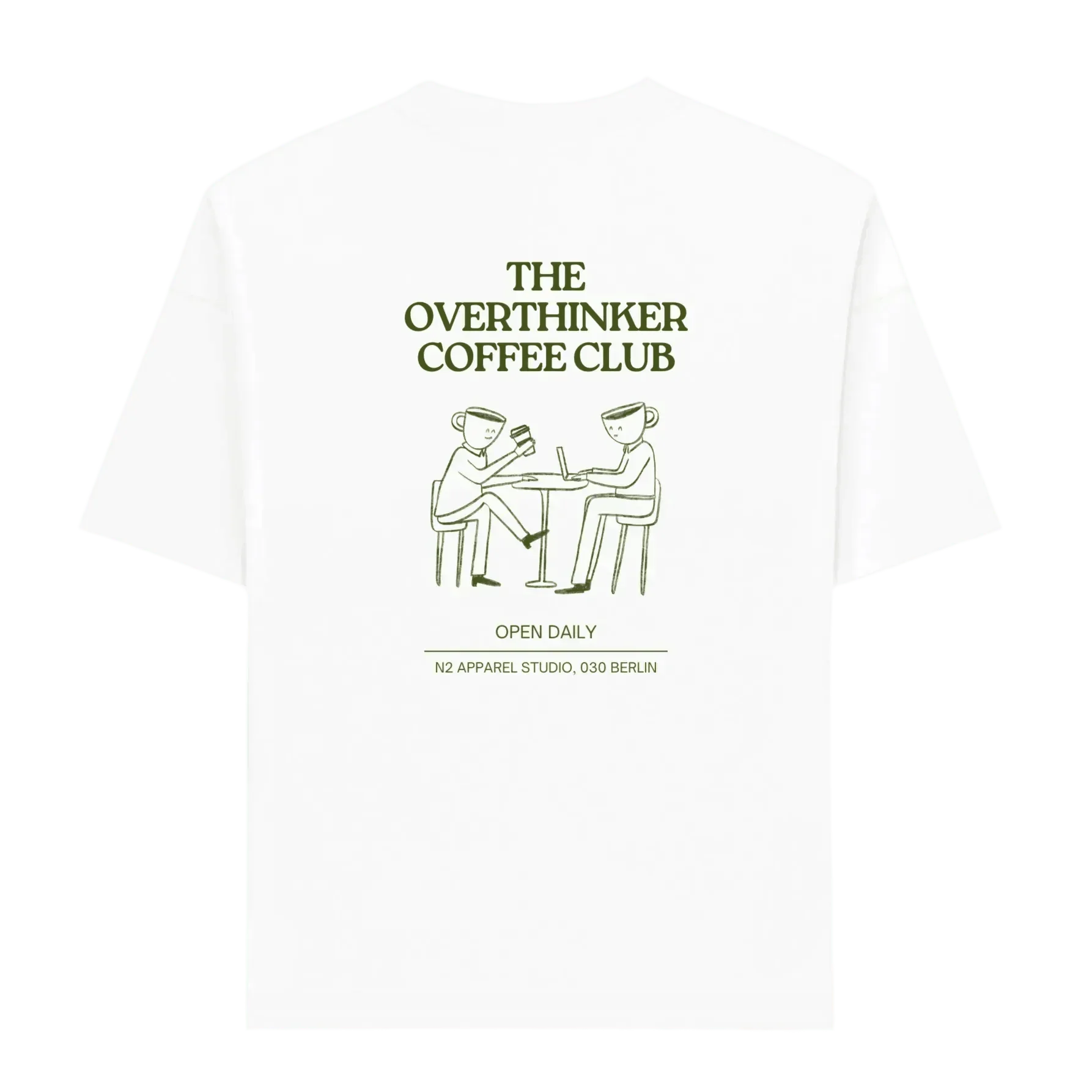 Oversized T-Shirt "the overthinker coffee club"