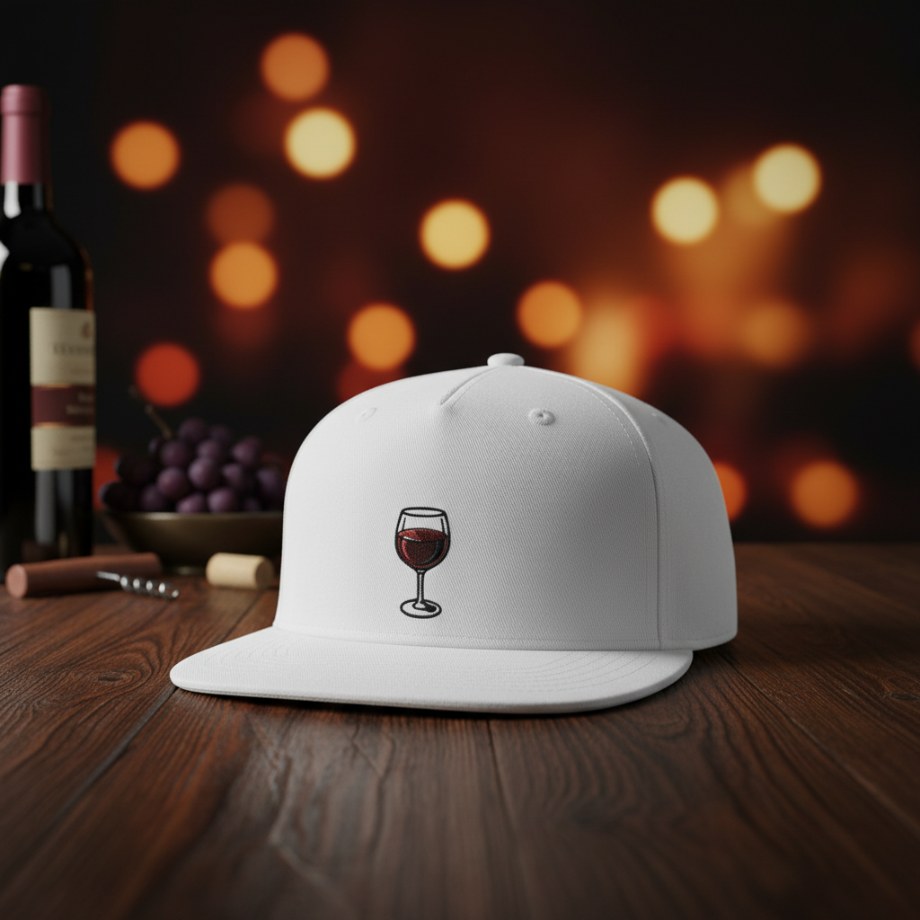Cocktail Snapback Cap | Gestickte Symbole für Espresso Martini, Pina Colada, Bier & Wein