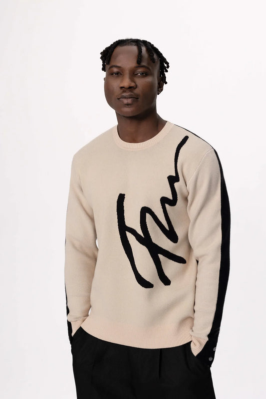 Jacquard Fin Pullover