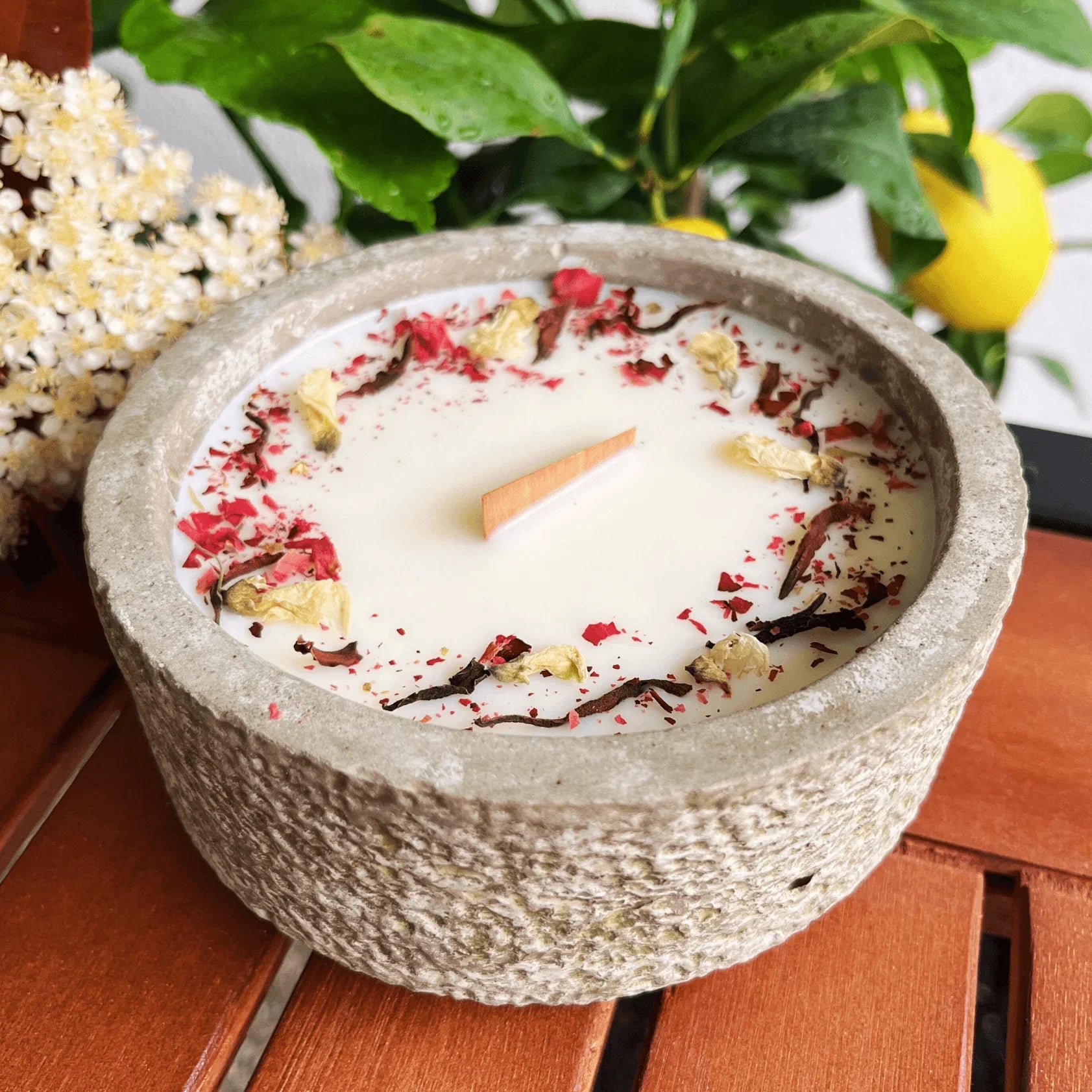 Outdoor Citronella-Betonkerzenset  „Grey - Mugge Schreck“
