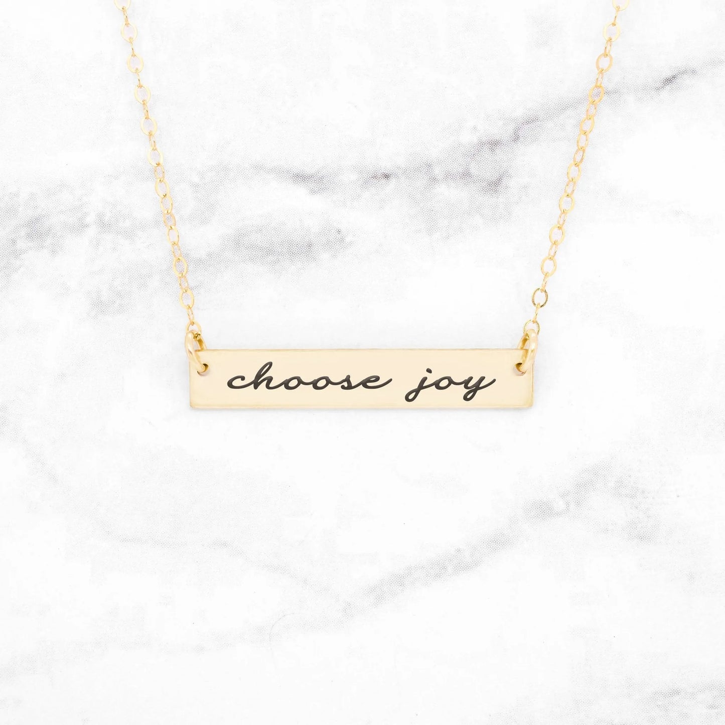 Halskette "Choose Joy", vergoldet