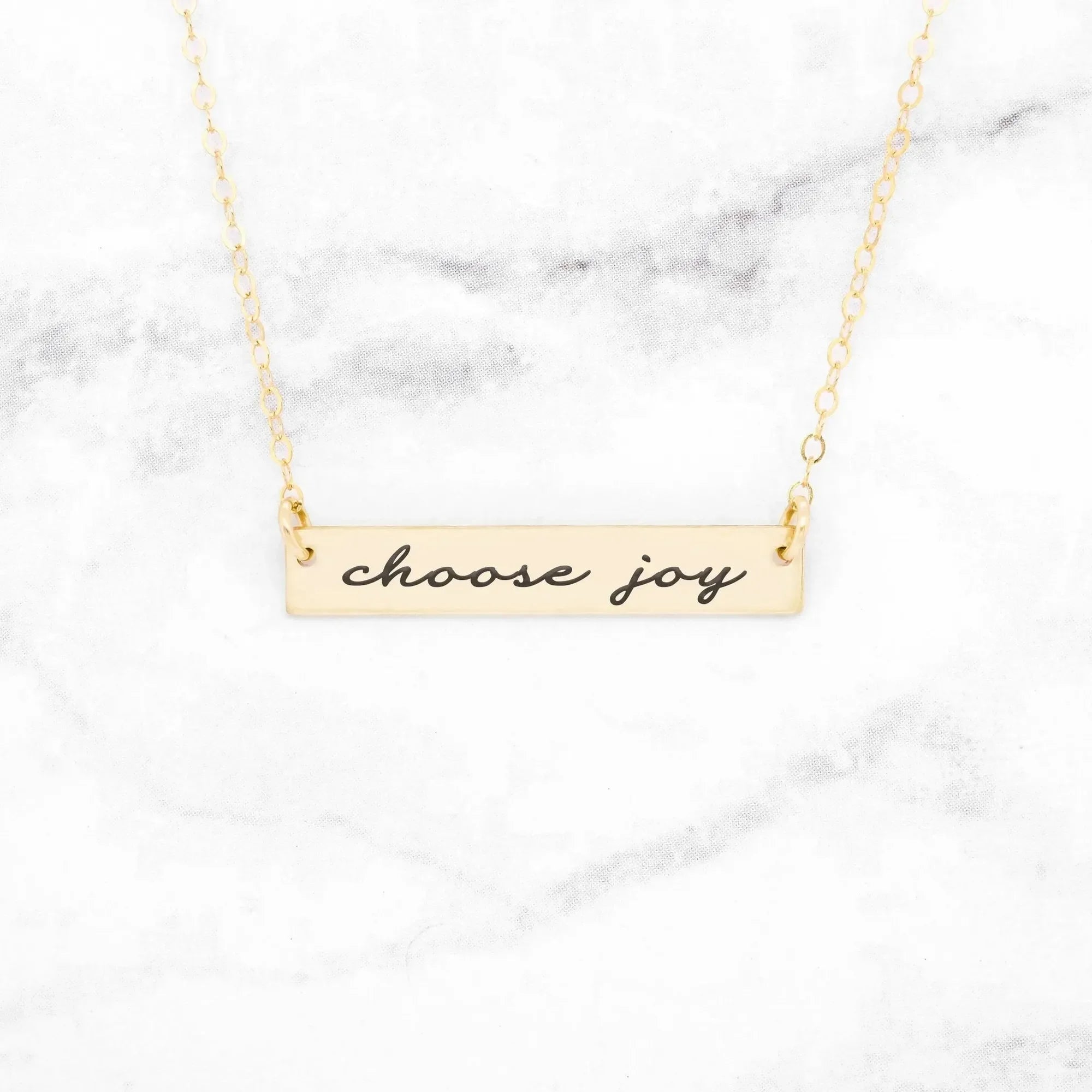 Halskette "Choose Joy", vergoldet