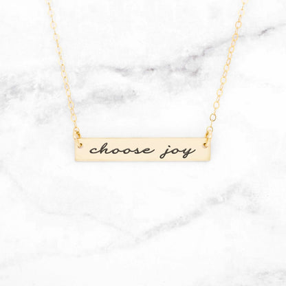 Halskette "Choose Joy", vergoldet