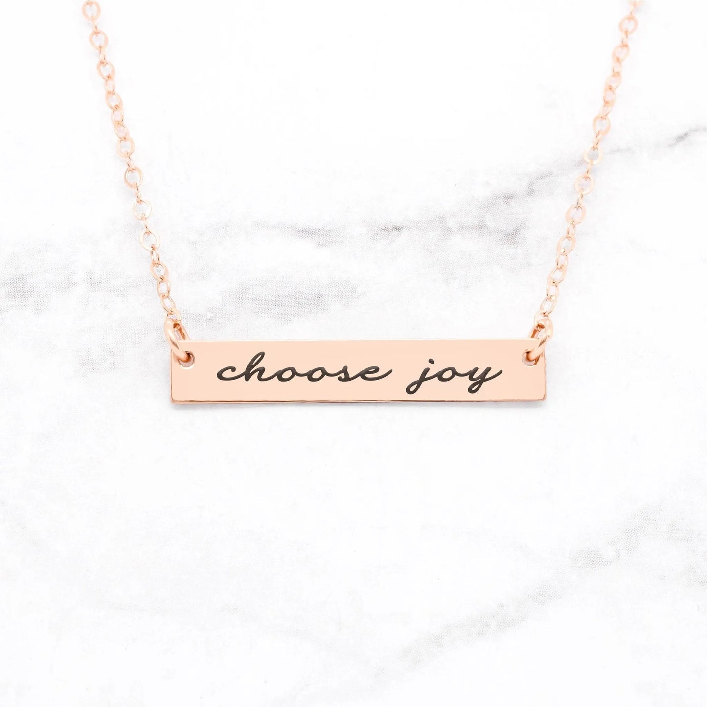 Halskette "Choose Joy", vergoldet