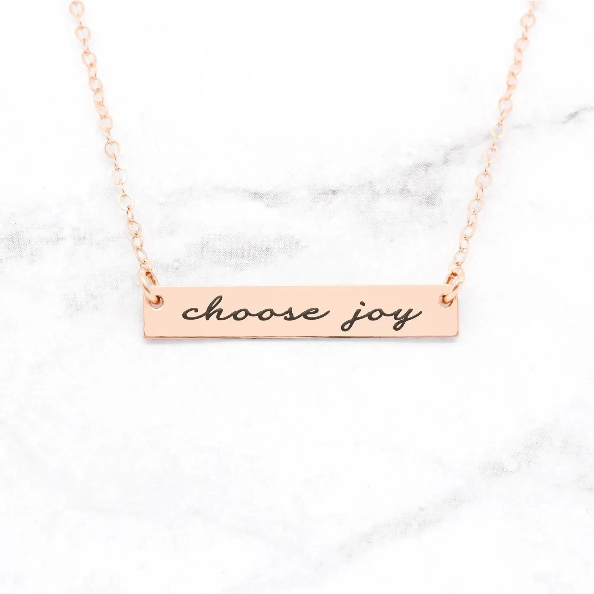Halskette "Choose Joy", vergoldet