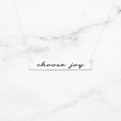 Halskette "Choose Joy", vergoldet