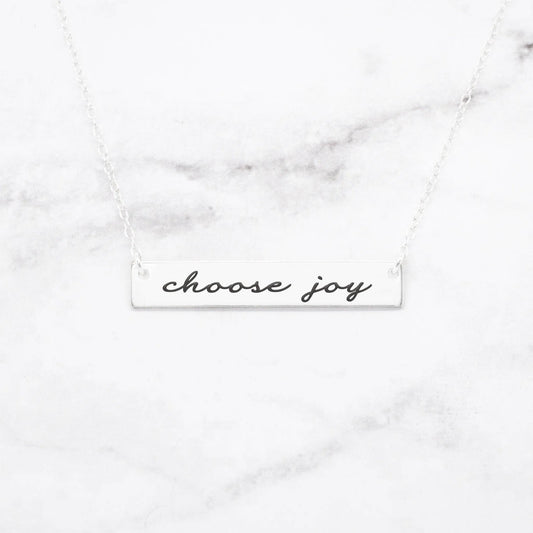 Halskette "Choose Joy", vergoldet