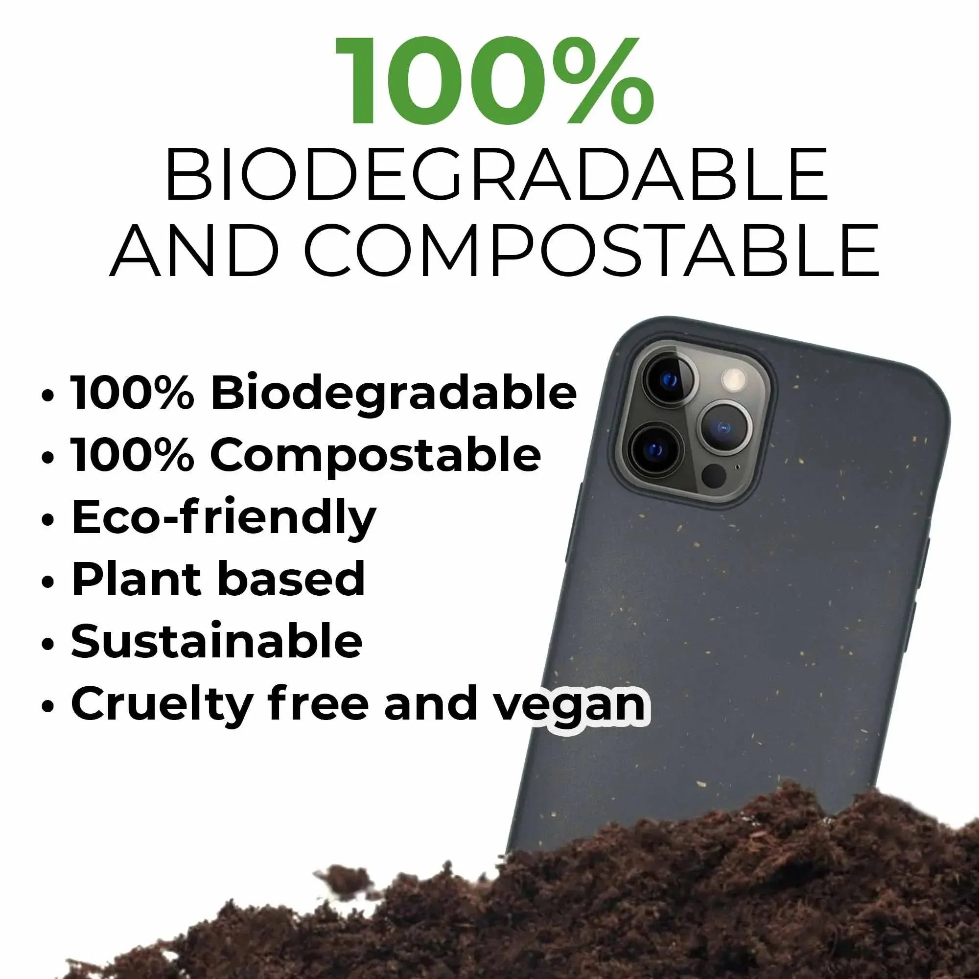 iPhone Case "Blacky", biologisch abbaubar