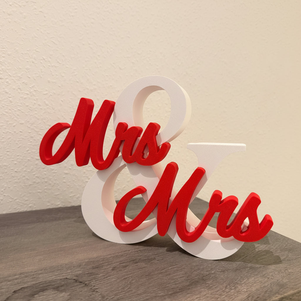 Geschenk zur Hochzeit "Mr & Mrs", "Mr & Mr" oder "Mrs & Mrs", aus PLA, tolles Hochzeitsgeschenk