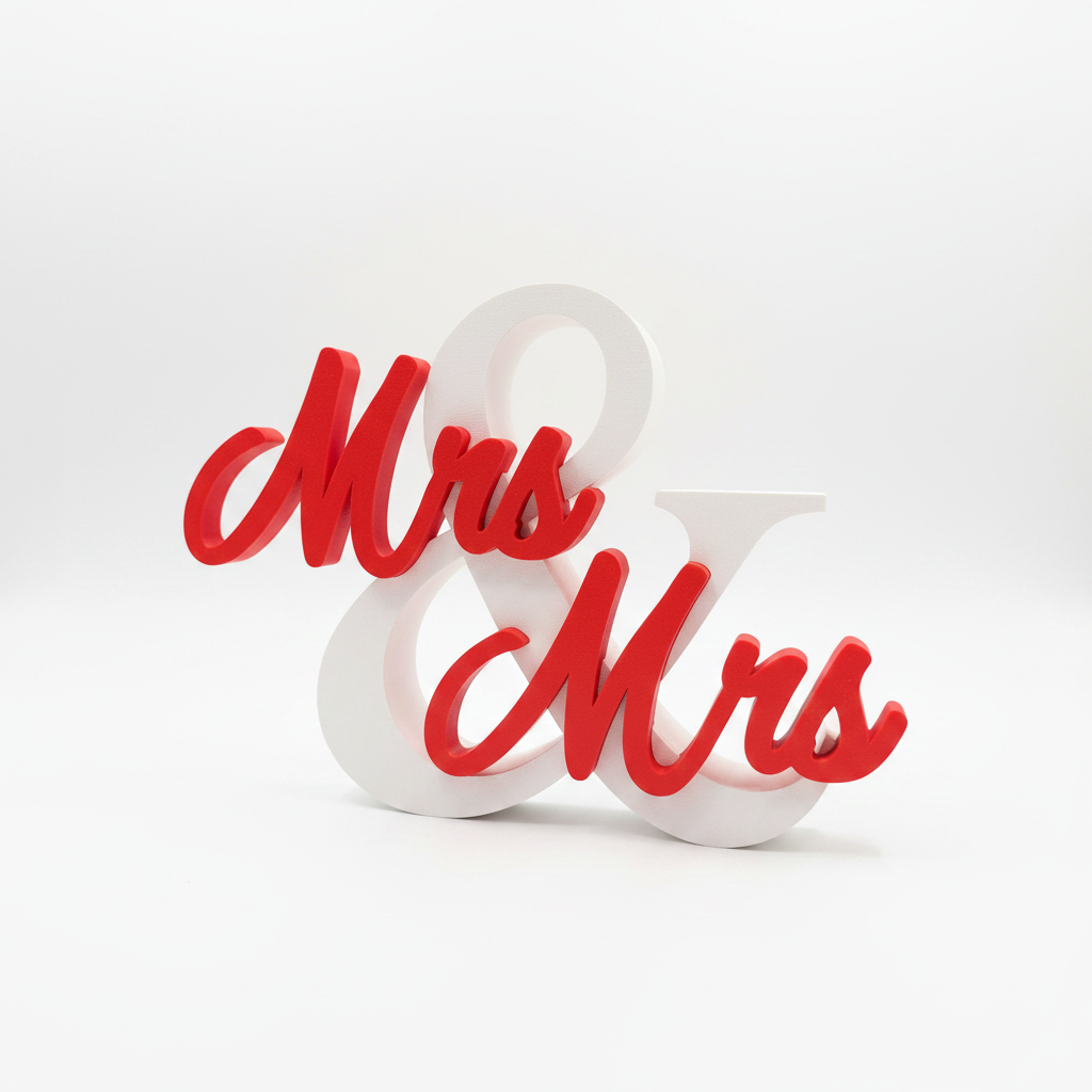 Geschenk zur Hochzeit "Mr & Mrs", "Mr & Mr" oder "Mrs & Mrs", aus PLA, tolles Hochzeitsgeschenk