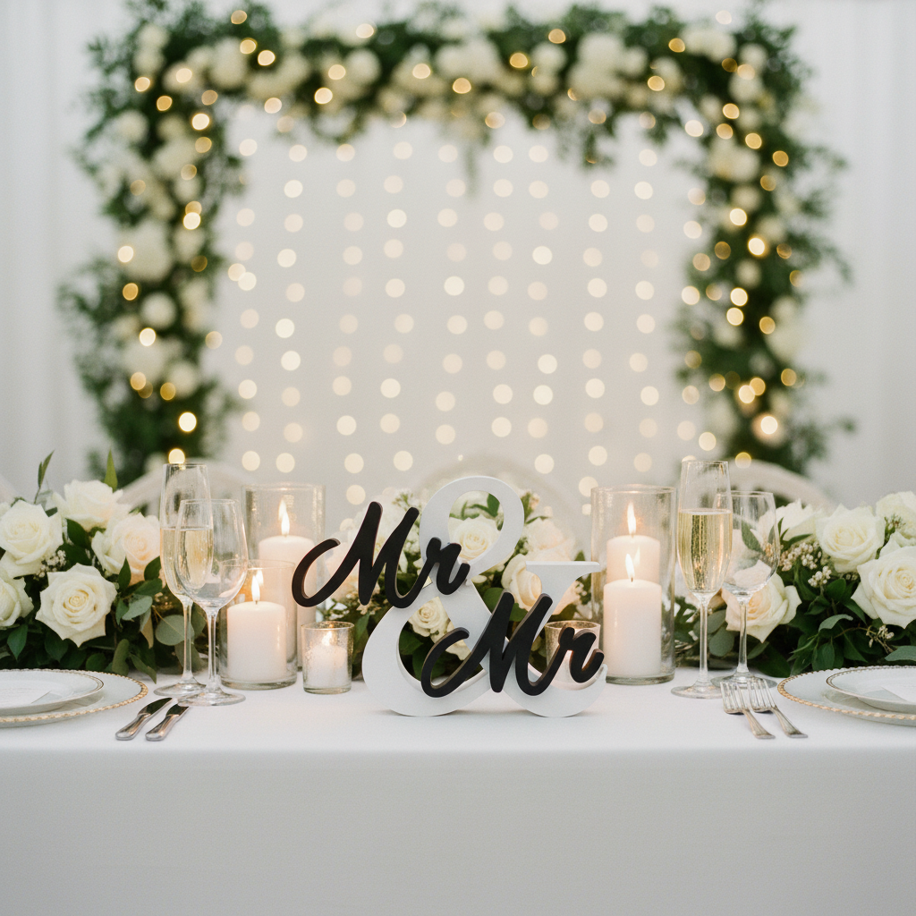 Geschenk zur Hochzeit "Mr & Mrs", "Mr & Mr" oder "Mrs & Mrs", aus PLA, tolles Hochzeitsgeschenk