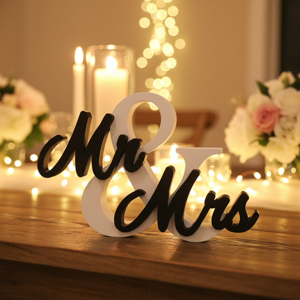 Geschenk zur Hochzeit "Mr & Mrs", "Mr & Mr" oder "Mrs & Mrs", aus PLA, tolles Hochzeitsgeschenk