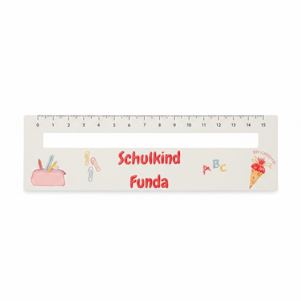 Personalisiertes Leselineal „Schulkind mit Namen“ | 3 mm | Lernhilfe & Geschenk
