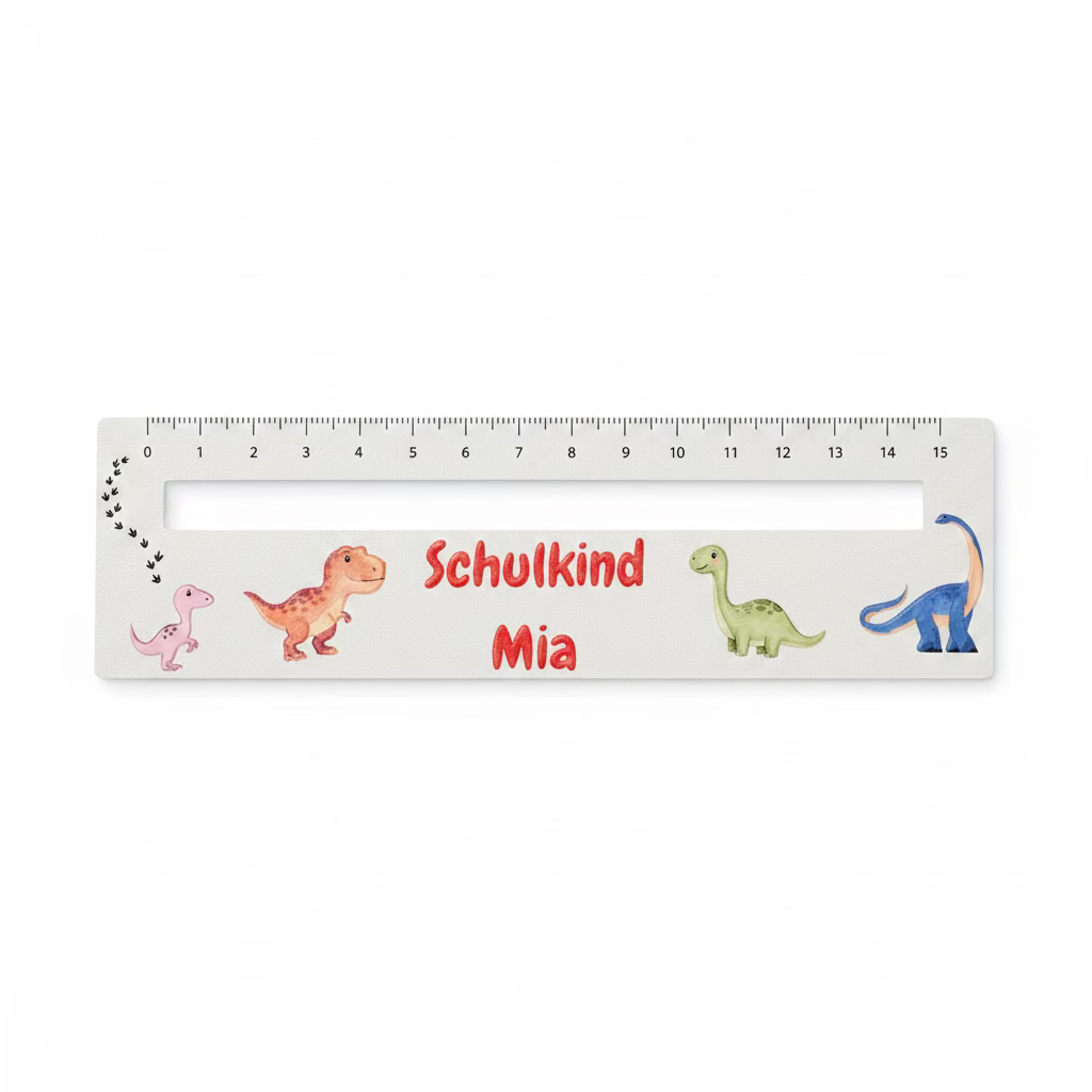 Personalisiertes Leselineal „Schulkind mit Namen“ | 3 mm | Lernhilfe & Geschenk