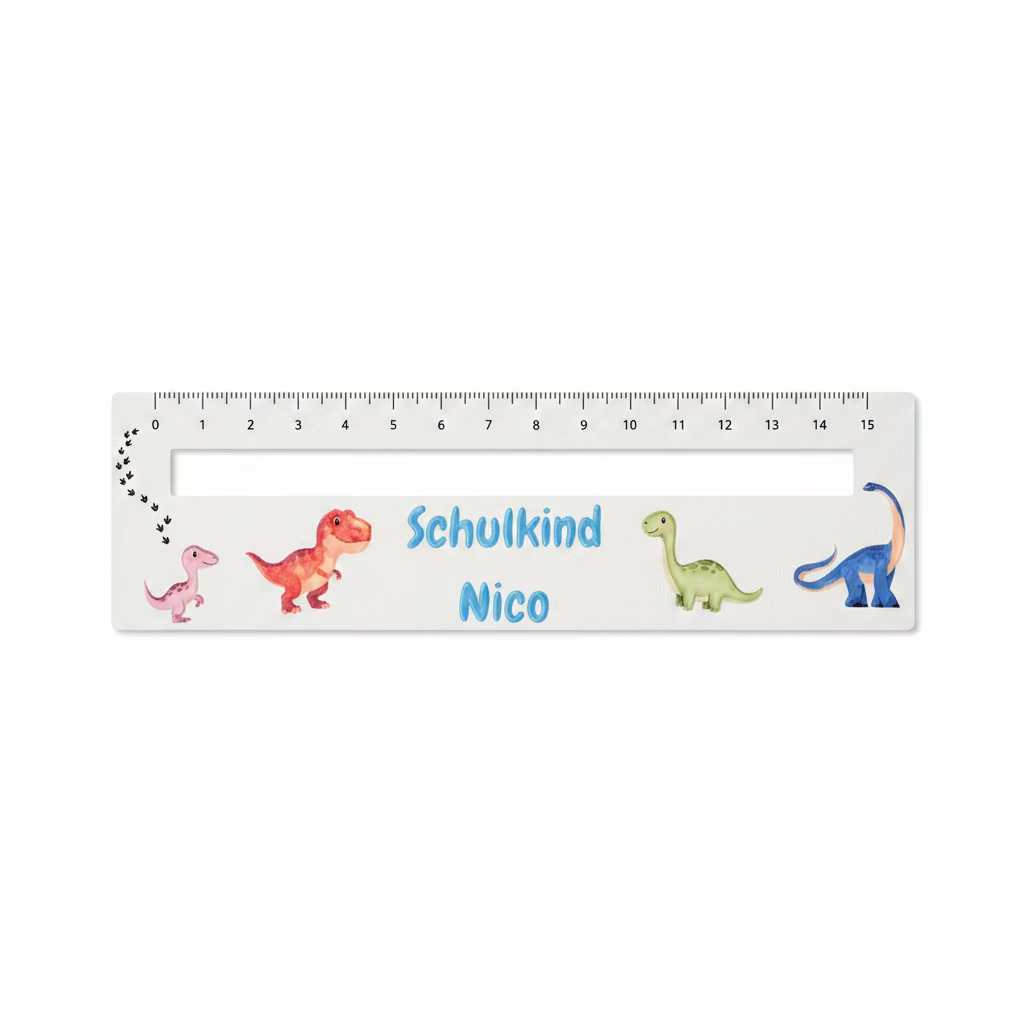 Personalisiertes Leselineal „Schulkind mit Namen“ | 3 mm | Lernhilfe & Geschenk