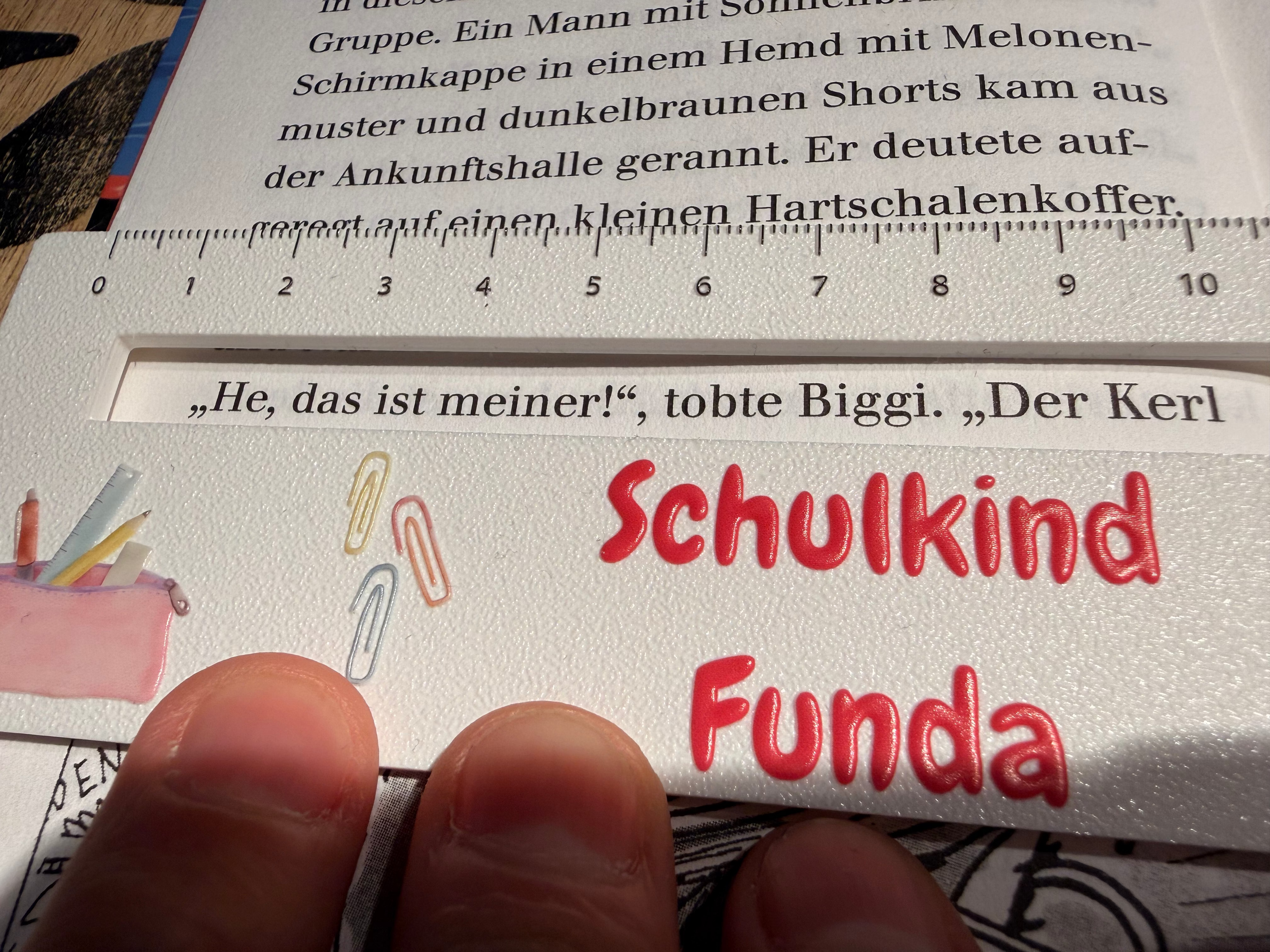 Personalisiertes Leselineal „Schulkind mit Namen“ | 3 mm | Lernhilfe & Geschenk