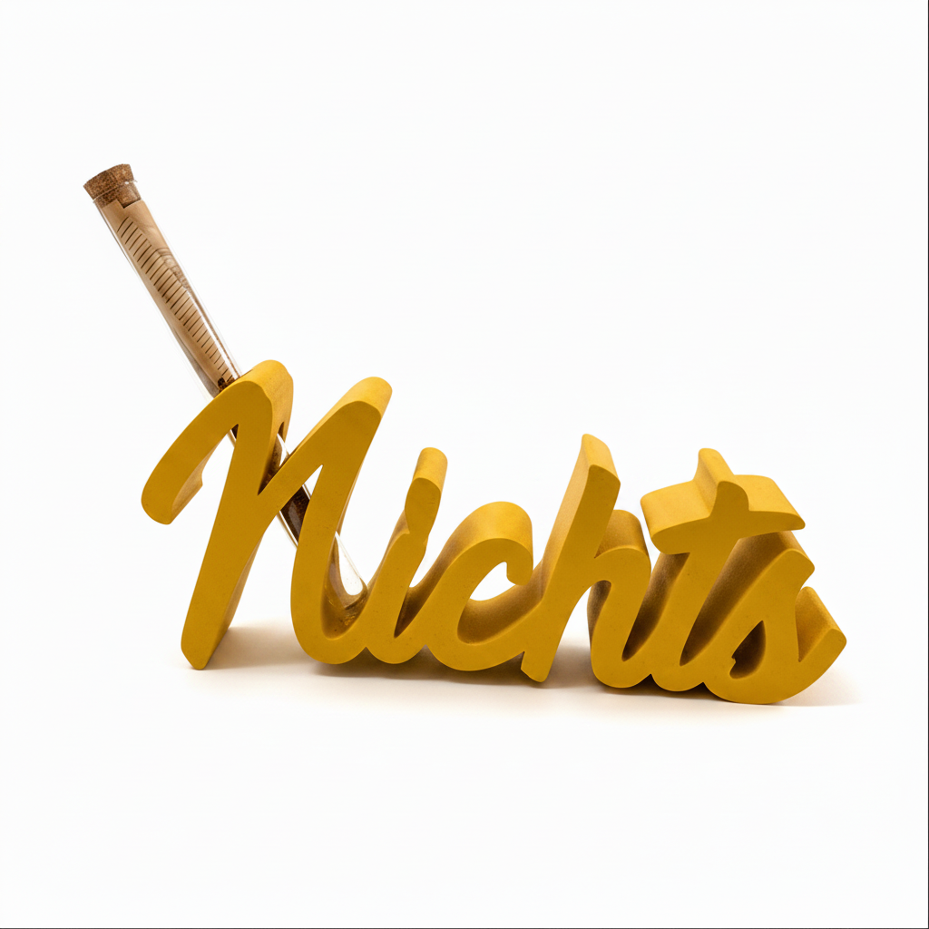 3D Druck Geschenk „Nichts“ | PLA | Humorvoll & originell, mit oder ohne Reagenzglas