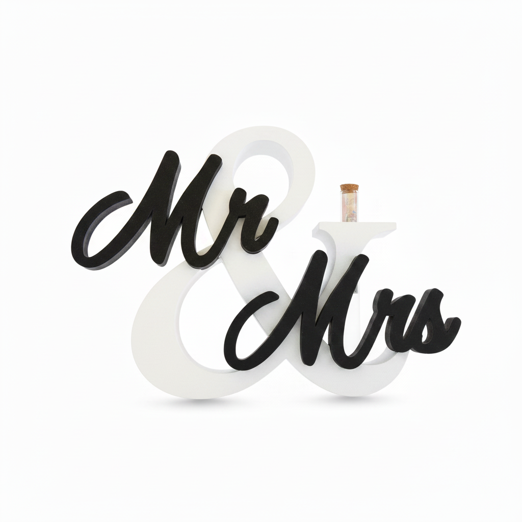 Hochzeitsgeschenk „Mr & Mrs / Mr & Mr / Mrs & Mrs“ | PLA | Modern & von Herzen