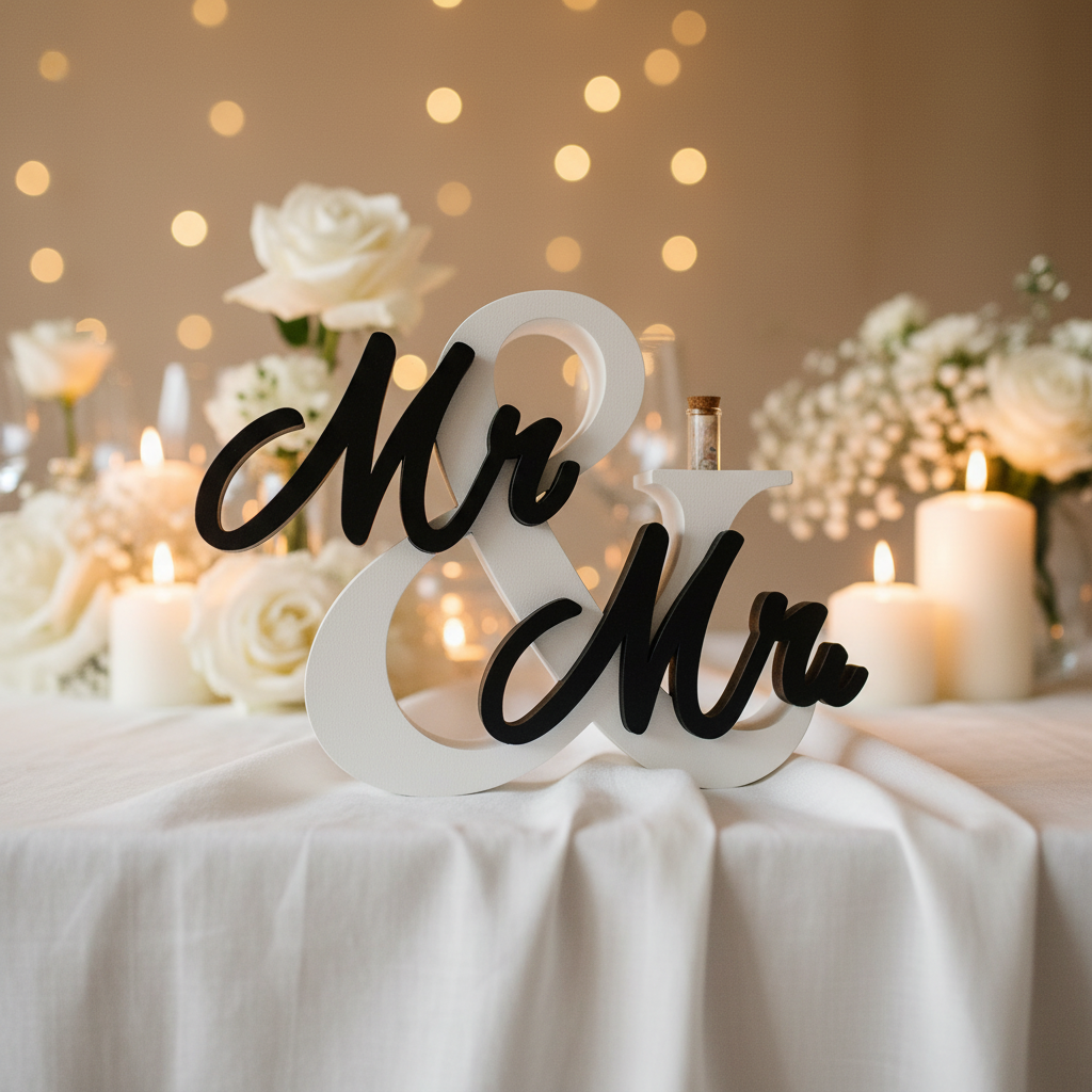Hochzeitsgeschenk „Mr & Mrs / Mr & Mr / Mrs & Mrs“ | PLA | Modern & von Herzen