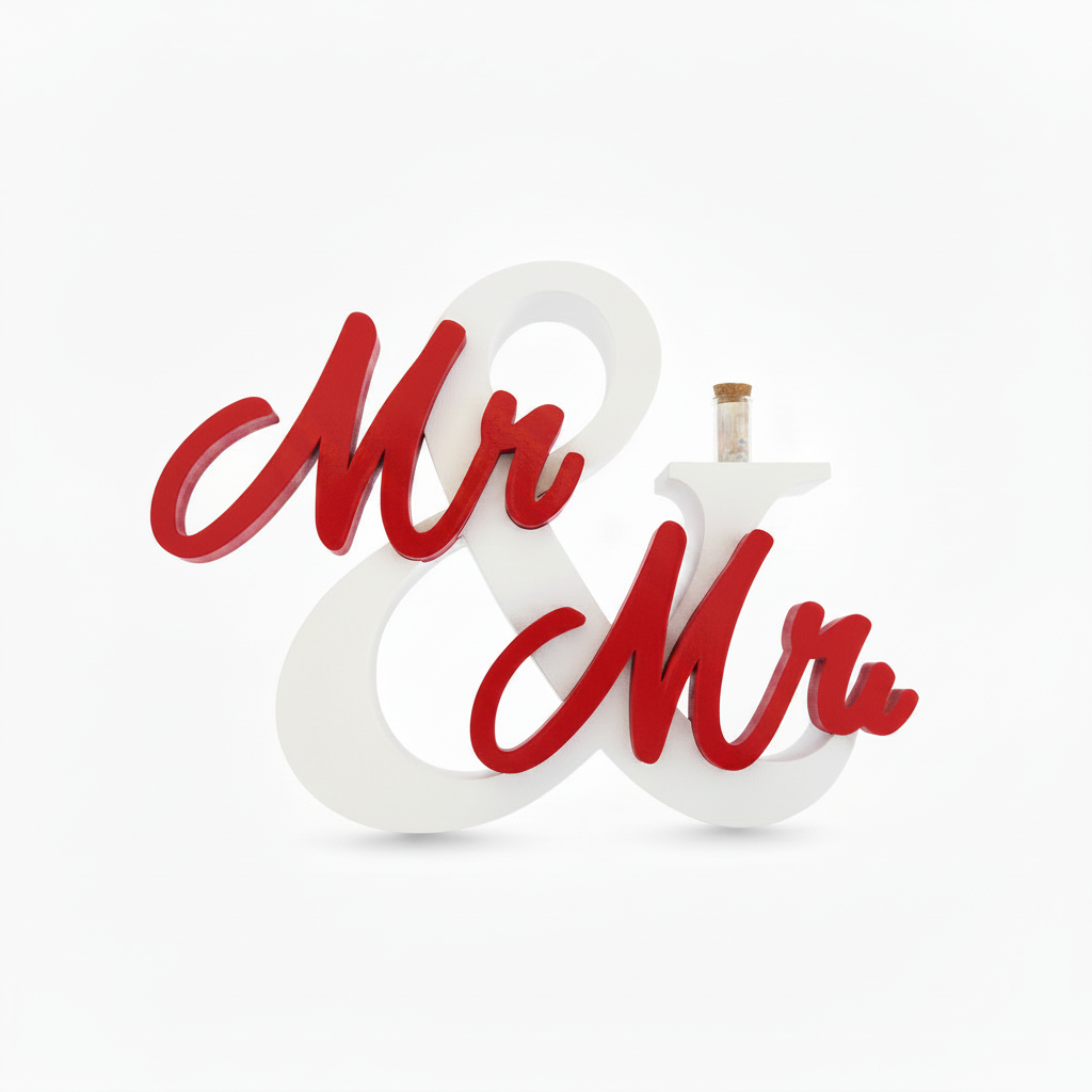 Hochzeitsgeschenk „Mr & Mrs / Mr & Mr / Mrs & Mrs“ | PLA | Modern & von Herzen