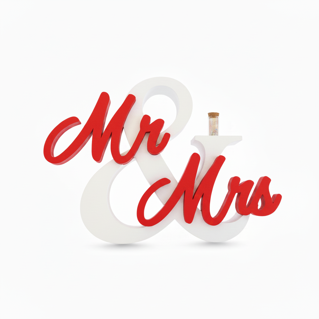 Hochzeitsgeschenk „Mr & Mrs / Mr & Mr / Mrs & Mrs“ | PLA | Modern & von Herzen