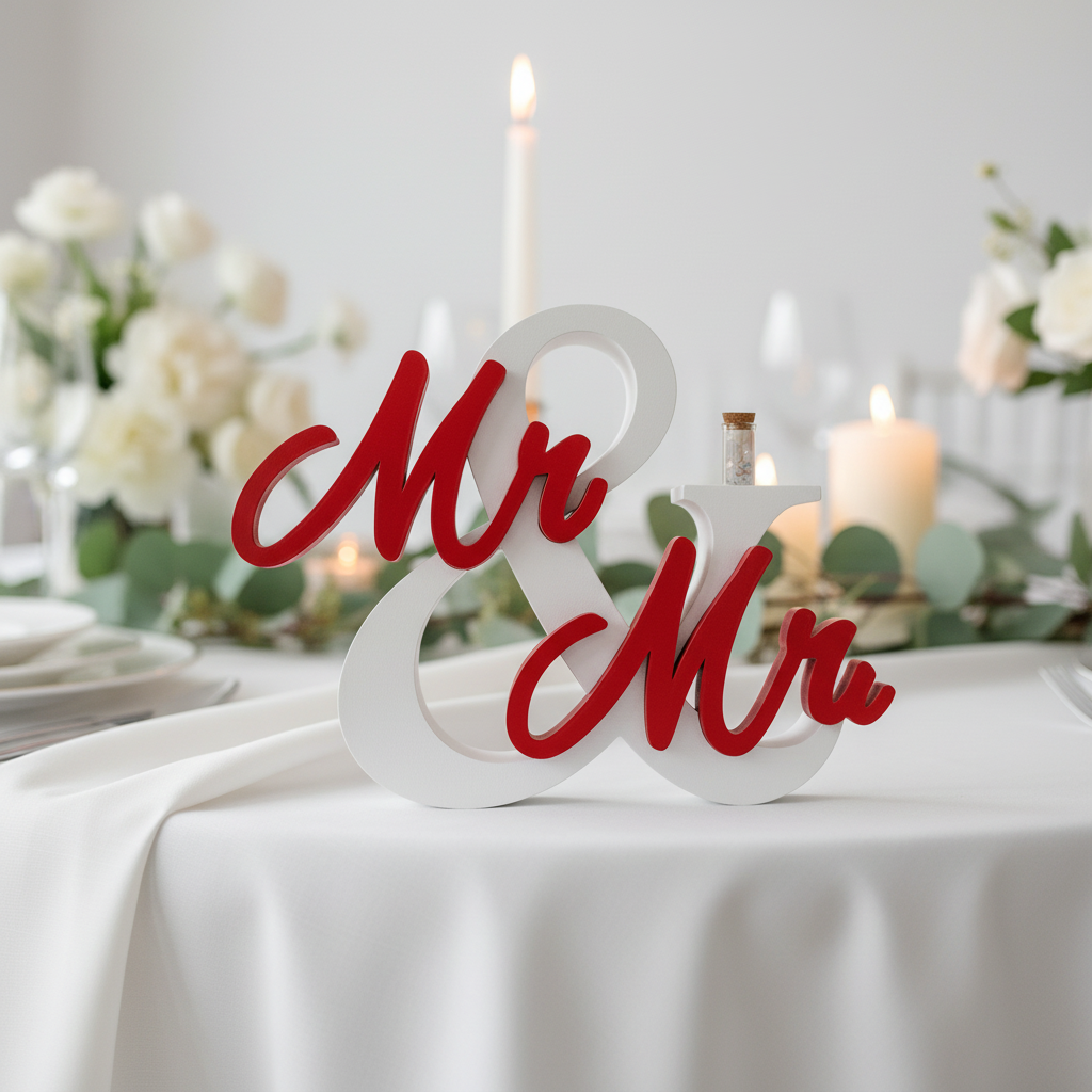 Hochzeitsgeschenk „Mr & Mrs / Mr & Mr / Mrs & Mrs“ | PLA | Modern & von Herzen