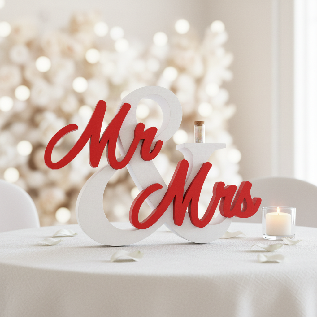 Hochzeitsgeschenk „Mr & Mrs / Mr & Mr / Mrs & Mrs“ | PLA | Modern & von Herzen
