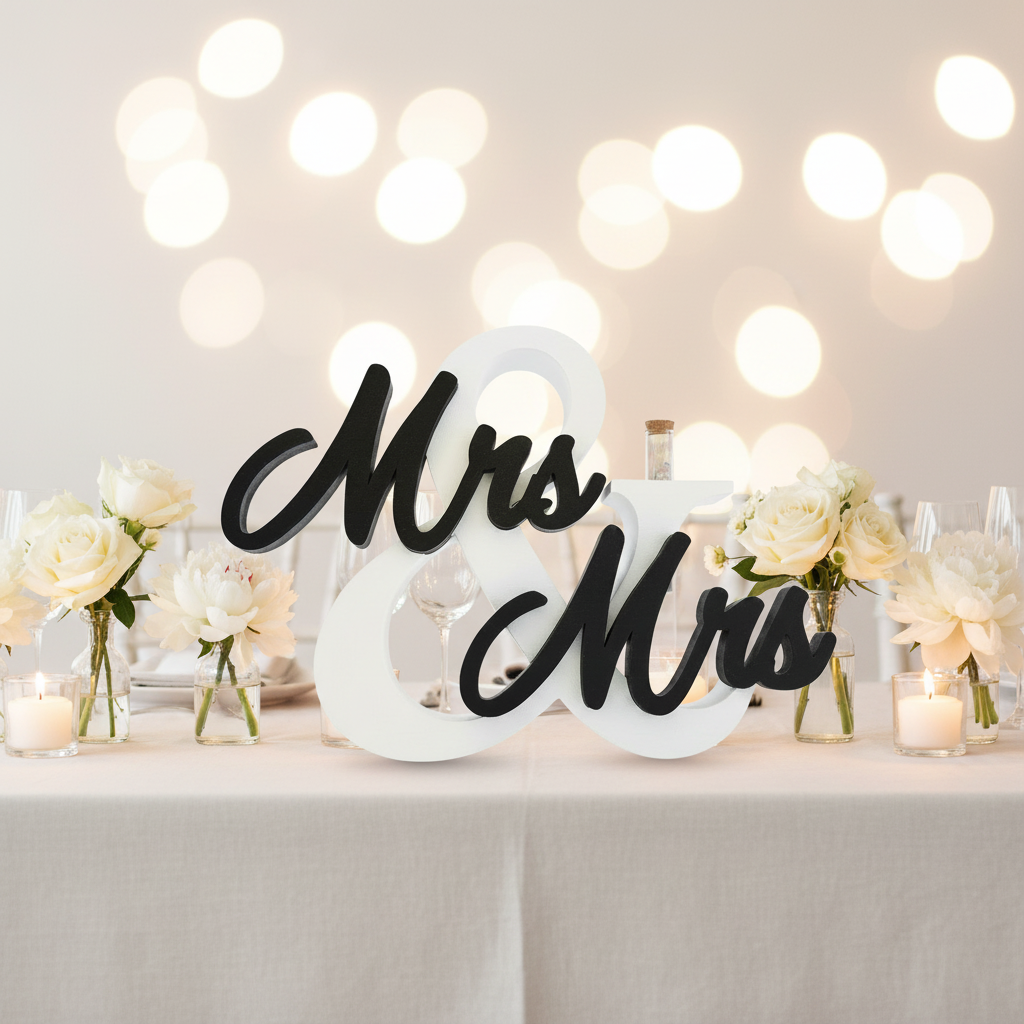 Hochzeitsgeschenk „Mr & Mrs / Mr & Mr / Mrs & Mrs“ | PLA | Modern & von Herzen