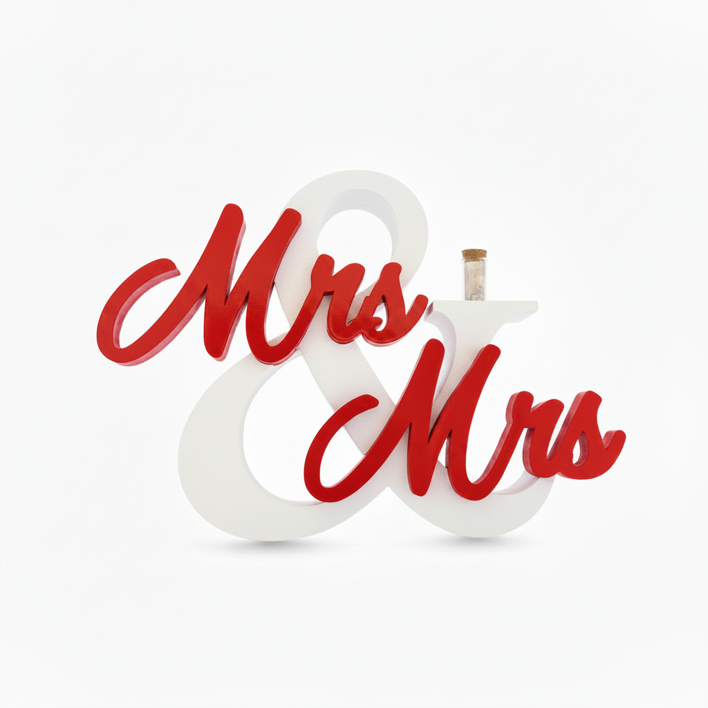 Hochzeitsgeschenk „Mr & Mrs / Mr & Mr / Mrs & Mrs“ | PLA | Modern & von Herzen