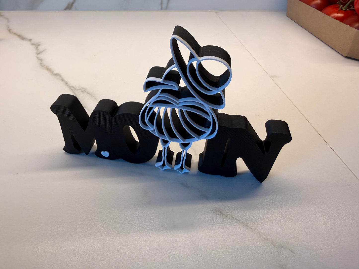 Dekoaufsteller "Moin" mit Möwe, 3D Druck