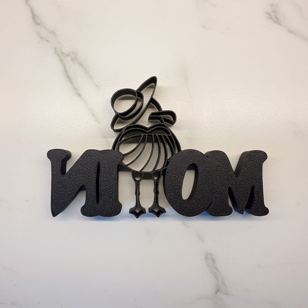 Dekoaufsteller "Moin" mit Möwe, 3D Druck