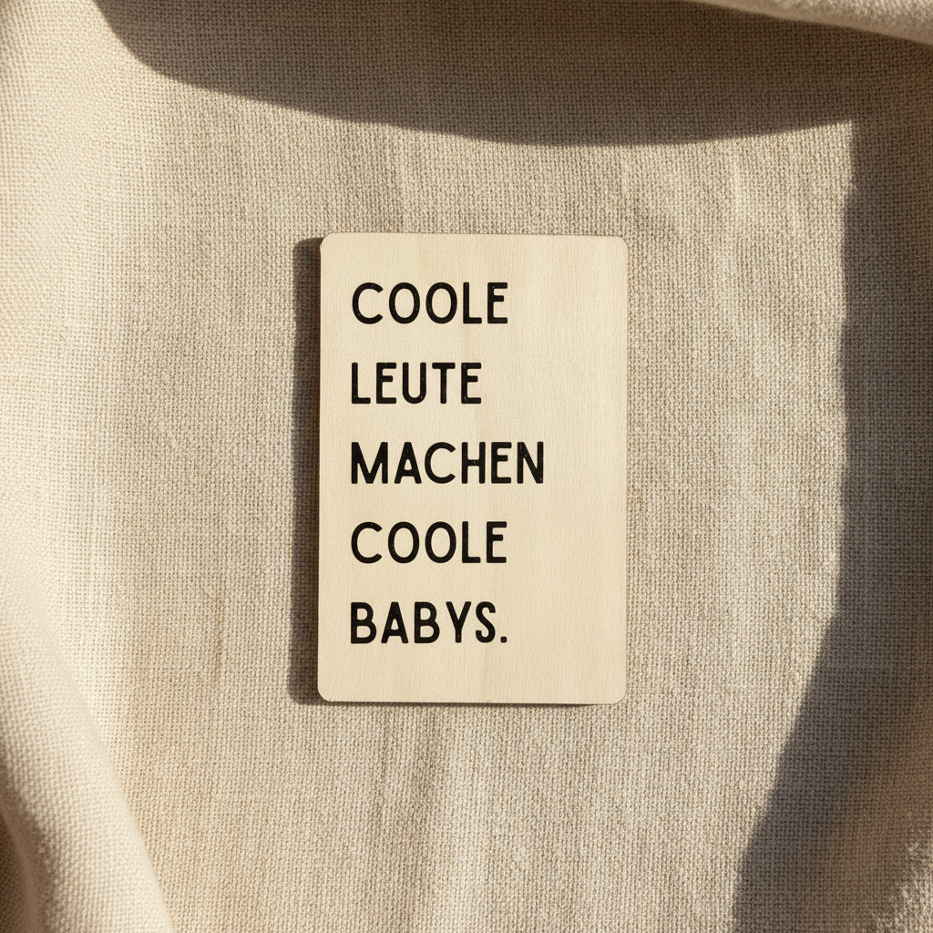 Holzkarte „Coole Leute machen Coole Babys“ | UV-Druck Geburtskarte