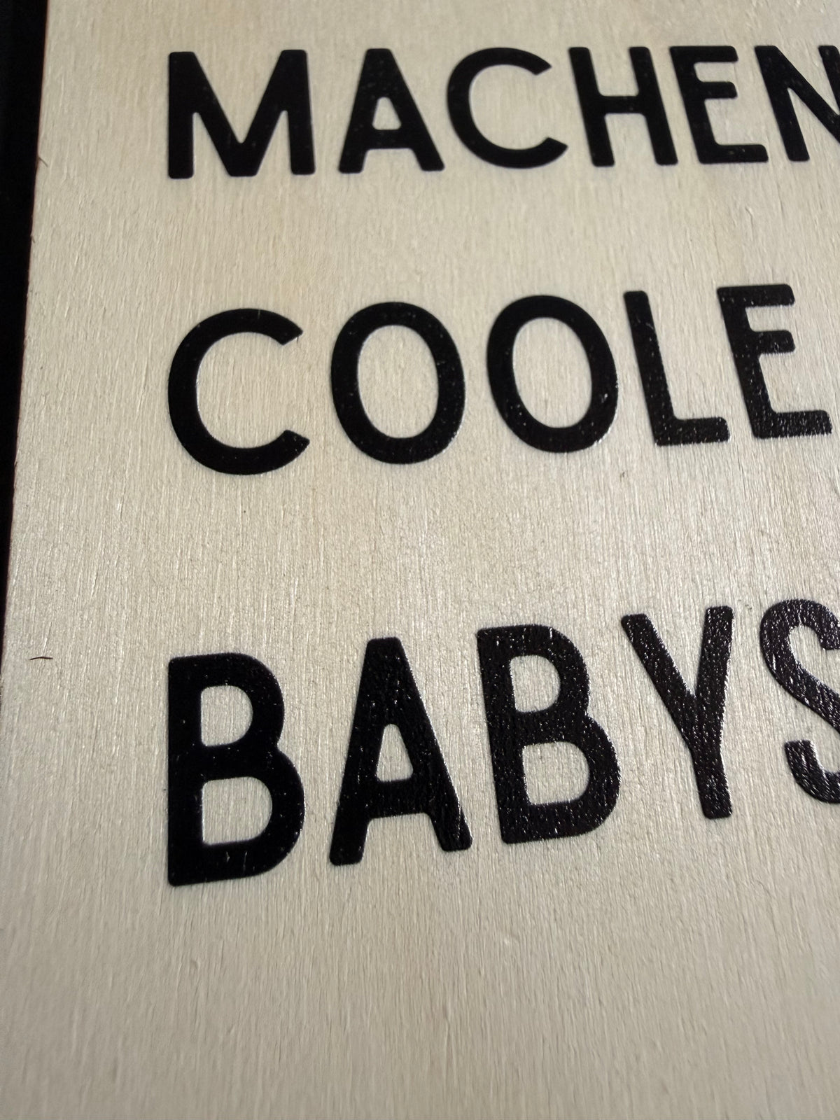Holzkarte „Coole Leute machen Coole Babys“ | UV-Druck Geburtskarte